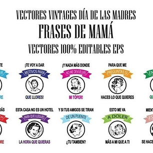 Vectores Vintage Frases - Día De La Madre / Eps