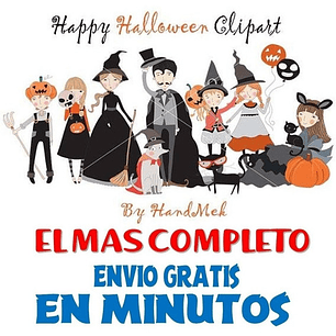 Pack Imagenes Clipart Terror Feliz Halloween + Regalo A1