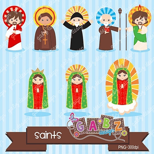 Kit Imprimible Santitos 1 - 22 Imagenes Png