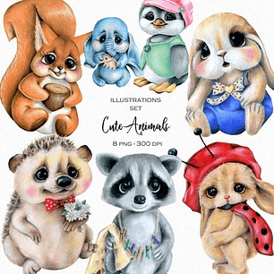 Cliparts Png Animales Bb6 Kit Imprimible