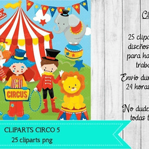 Papeles Cliparts Png Circo 5 - Kit Imprimible