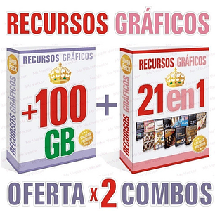 Oferta 2 Mega Combos De Recursos Gráficos Para Diseñadores 