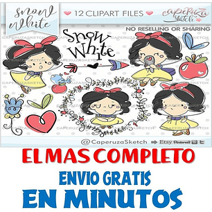 Pack Imágenes Hd Clipart Cuento Blanca Nieves Caperuza