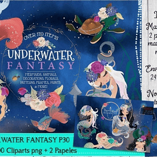 Cliparts Imagenes Png Papeles Sirenas Bajo El Mar P30