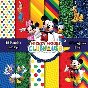 Kit Imprimible Mickey Y Sus Amigos 02 - 12 Fondos 6 Png