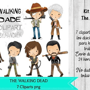 Cliparts The Walking Dead Acuarela  Kit Imprimibles
