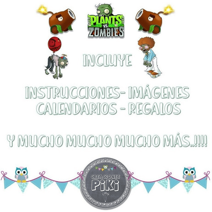 Kit Imprimible Candy Bar Plantas Vs Zombies El Mas Completo 7