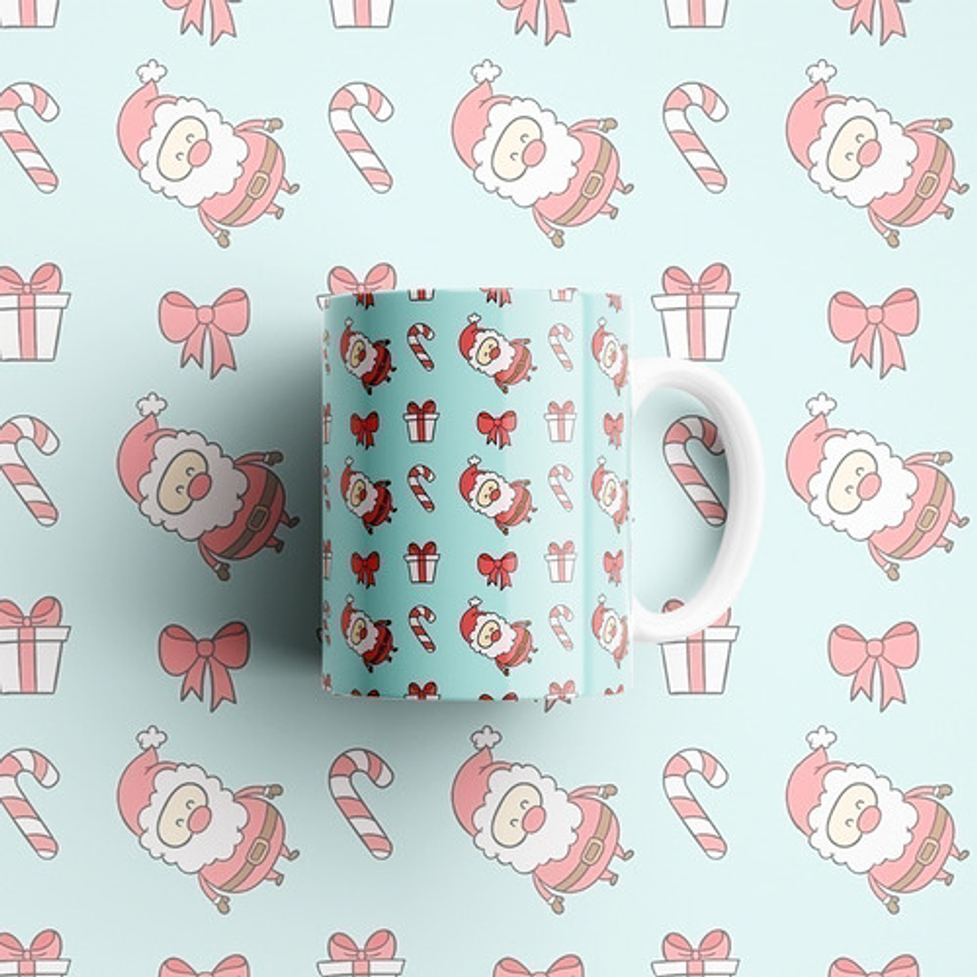 Plantillas Sublimación Tazas - Collage Navidad 1