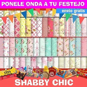 Kit Imprimible Shabby Chic Pack De Fondos
