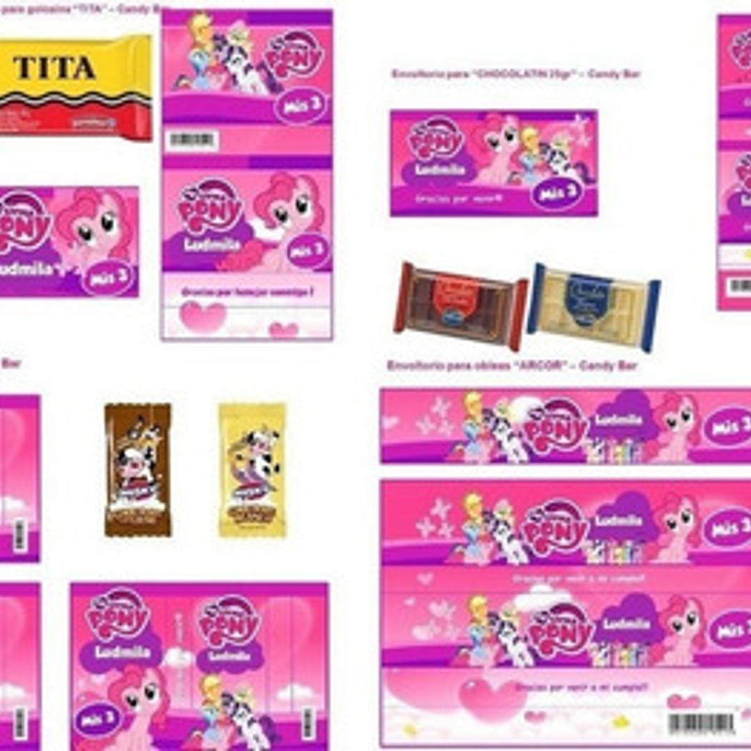 Kit Imprimible Candy Bar My Little Pony El Mas Completo 6