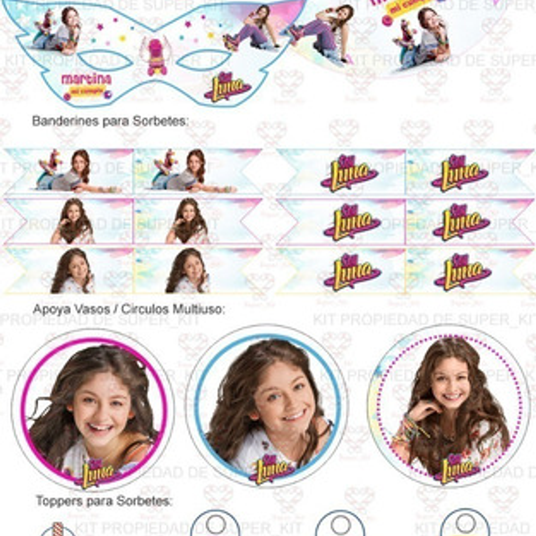Kit Imprimible Soy Luna Editable 7