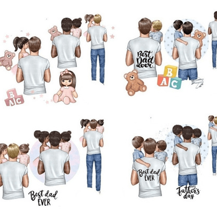 Cliparts Png Digitales Dia Del Padre Hija Hijo Hijas Hijos 1