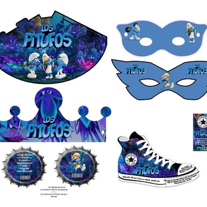 Kit Imprimible Candy Bar Los Pitufos El Mas Completo 4