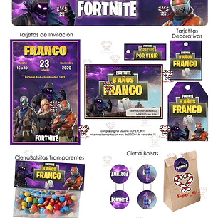 Kit Imprimible Fortnite Editable