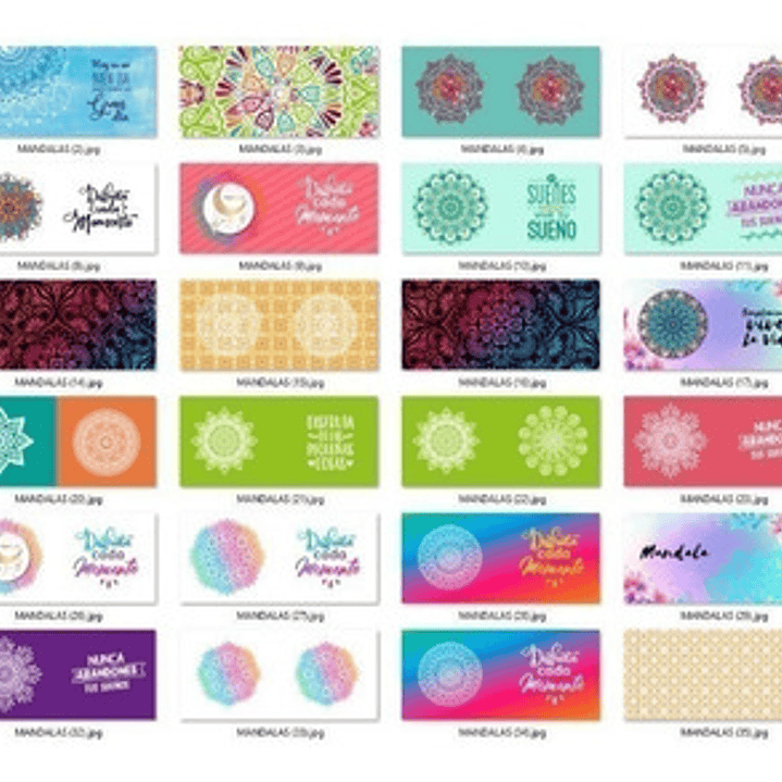 Plantillas Sublimar Tazas - Mandalas Frases Positivas 3