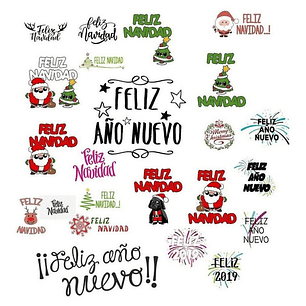 20 Vectores Frases Navidad Y Año Nuevo Vinilos Sublimacion