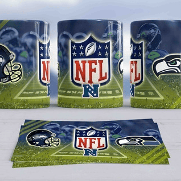 Plantillas Sublimación Tazas - Nfl Fútbol Americano 8