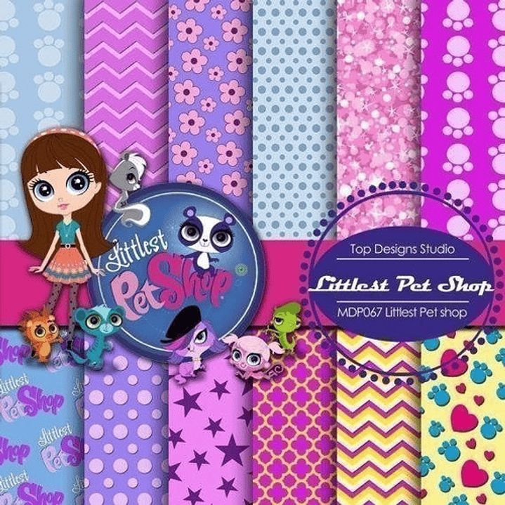 Kit Imprimible Fondos Clipart - Little Pet Shop 1