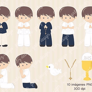 Kit Imprimible Comunión 18 - 10 Imagenes Png  Ver Promo