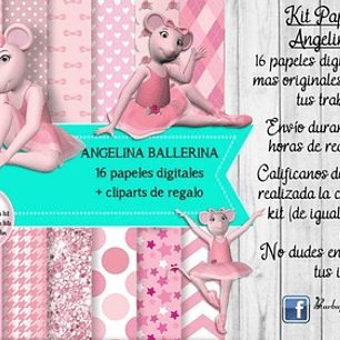 Papeles Fondos Digitales Angelina Kit Imprimibles