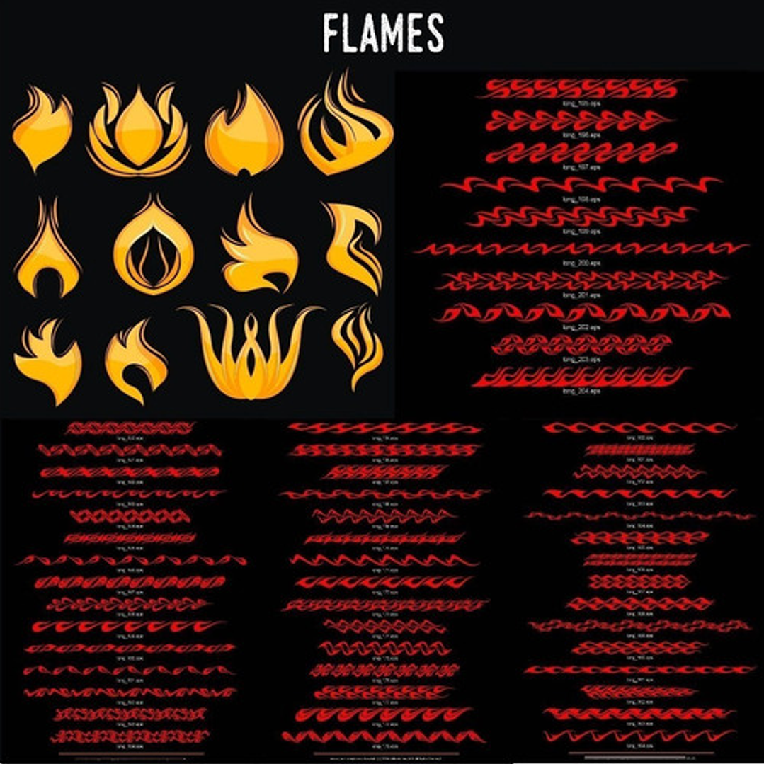 Pack 2465 Vectores Tuning Tribales Tatoo Estampar Y Ploteado 7