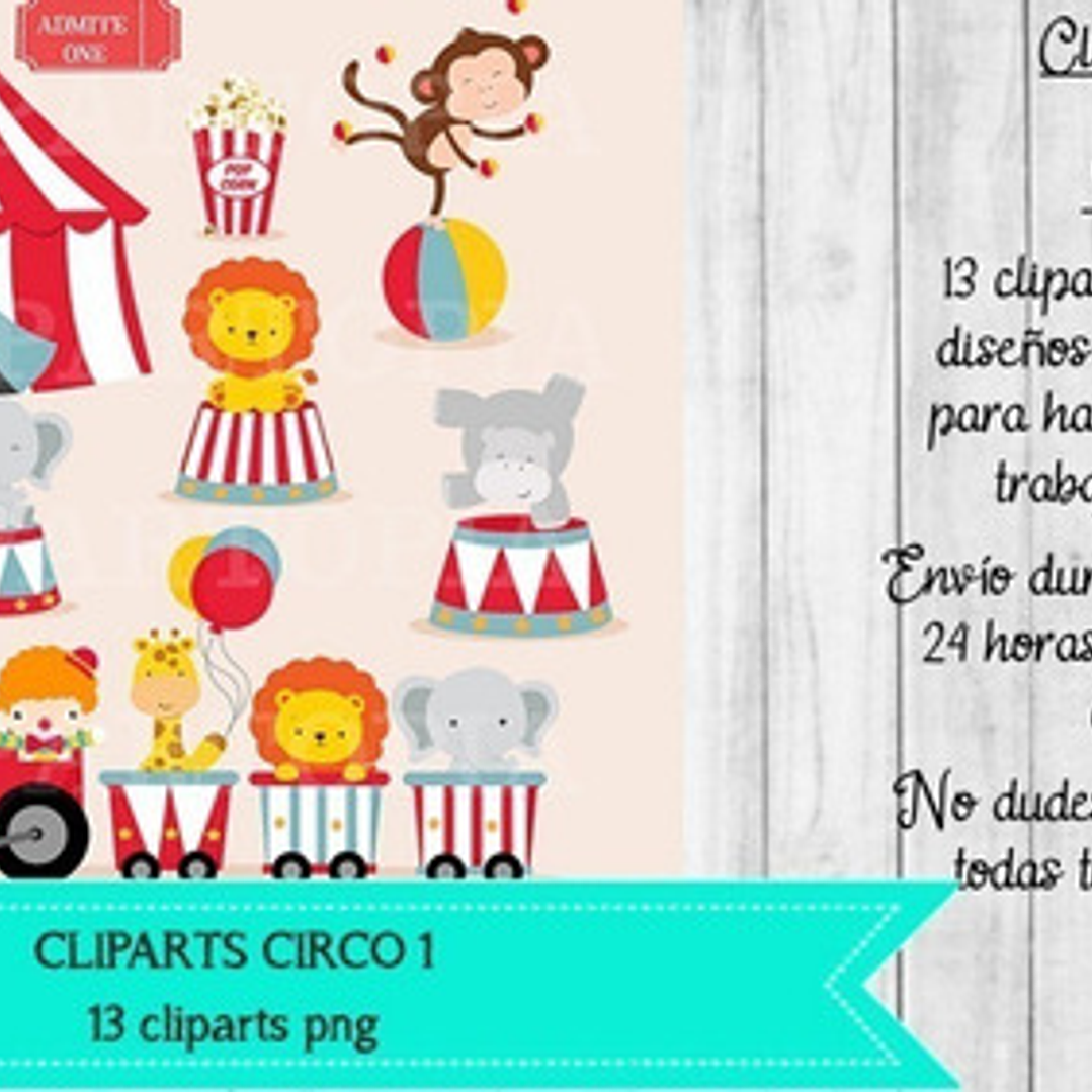 Cliparts Png Circo 1 - Kit Imprimible 1