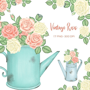 Cliparts Imagenes Png Regadera Flores Acuarela Is43