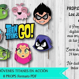 Los Jovenes Titanes En Accion - 8 Props Photobooth Pdf