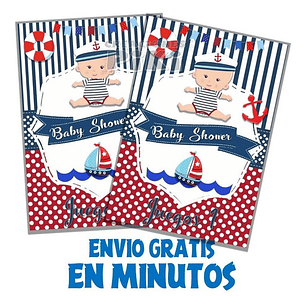 Kit Juegos Baby Shower Marinerito + Loteria + Regalo