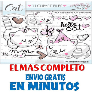 Pack Imágenes Hd Clipart Tierna Gata Gatita Blanca Caperuza