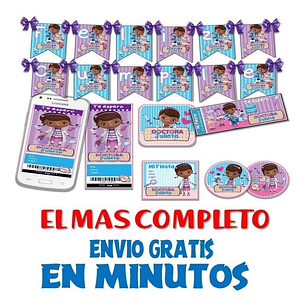 Kit Imprimible Candy Bar Doctora Juguetes Completo Modelo 1