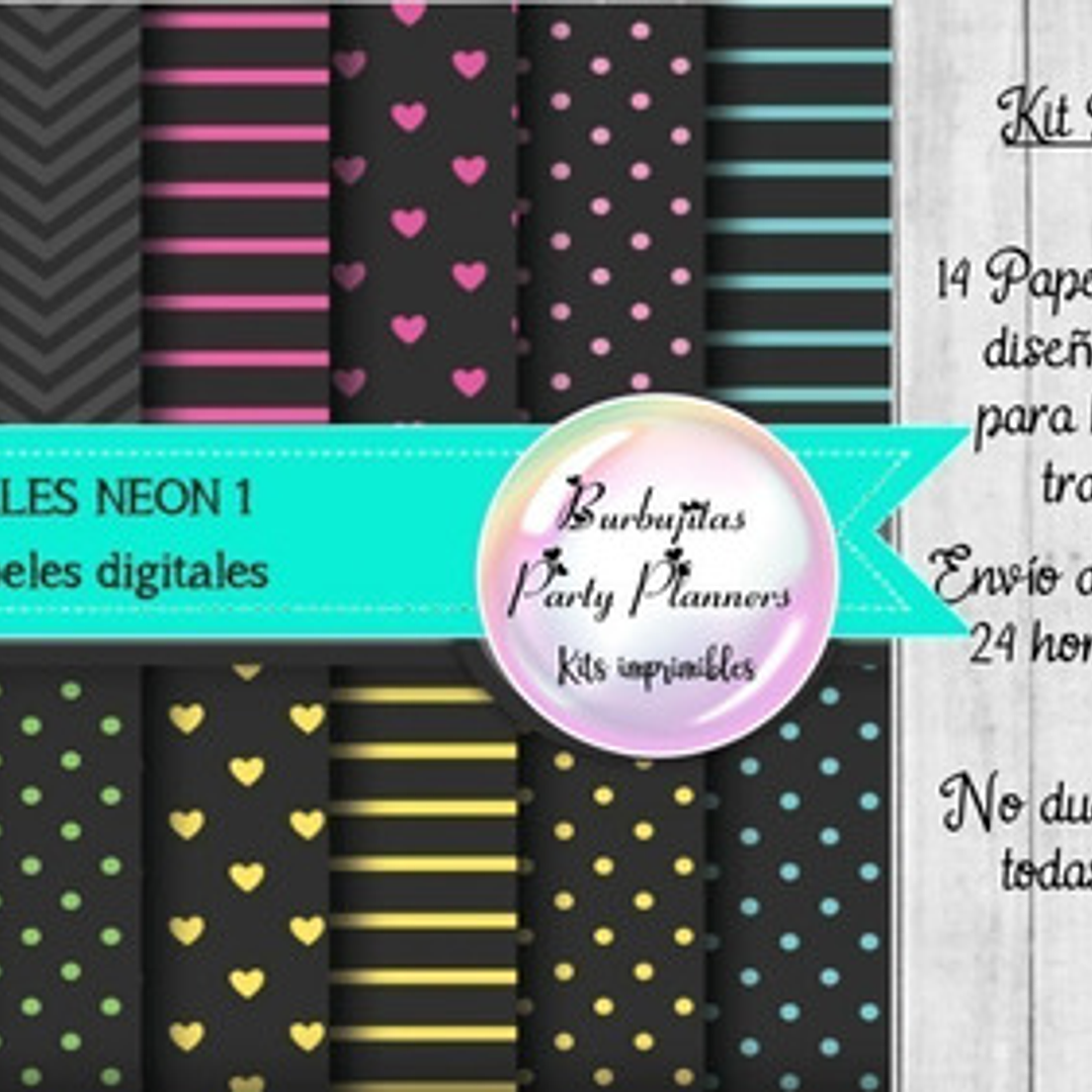 Papeles Fondos Digitales Fiesta Neon 1 1