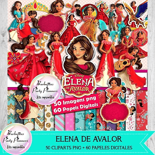 Papeles Y Cliparts Png Digitales Elena De Avalor Kit 
