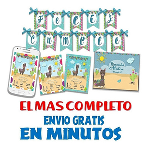 Kit Imprimible Candy Bar Llama Llamita Alpaca Cactus Full