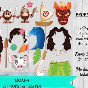 Moana - 25 Props Photobooth Pdf