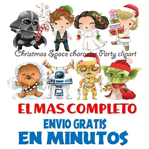 Pack Imagenes Personajes Del Espacio En Navidad + Regalo A1