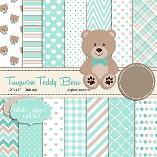 Kit Imprimible Teddy Bear 2 - 4 Png 14 Fondos