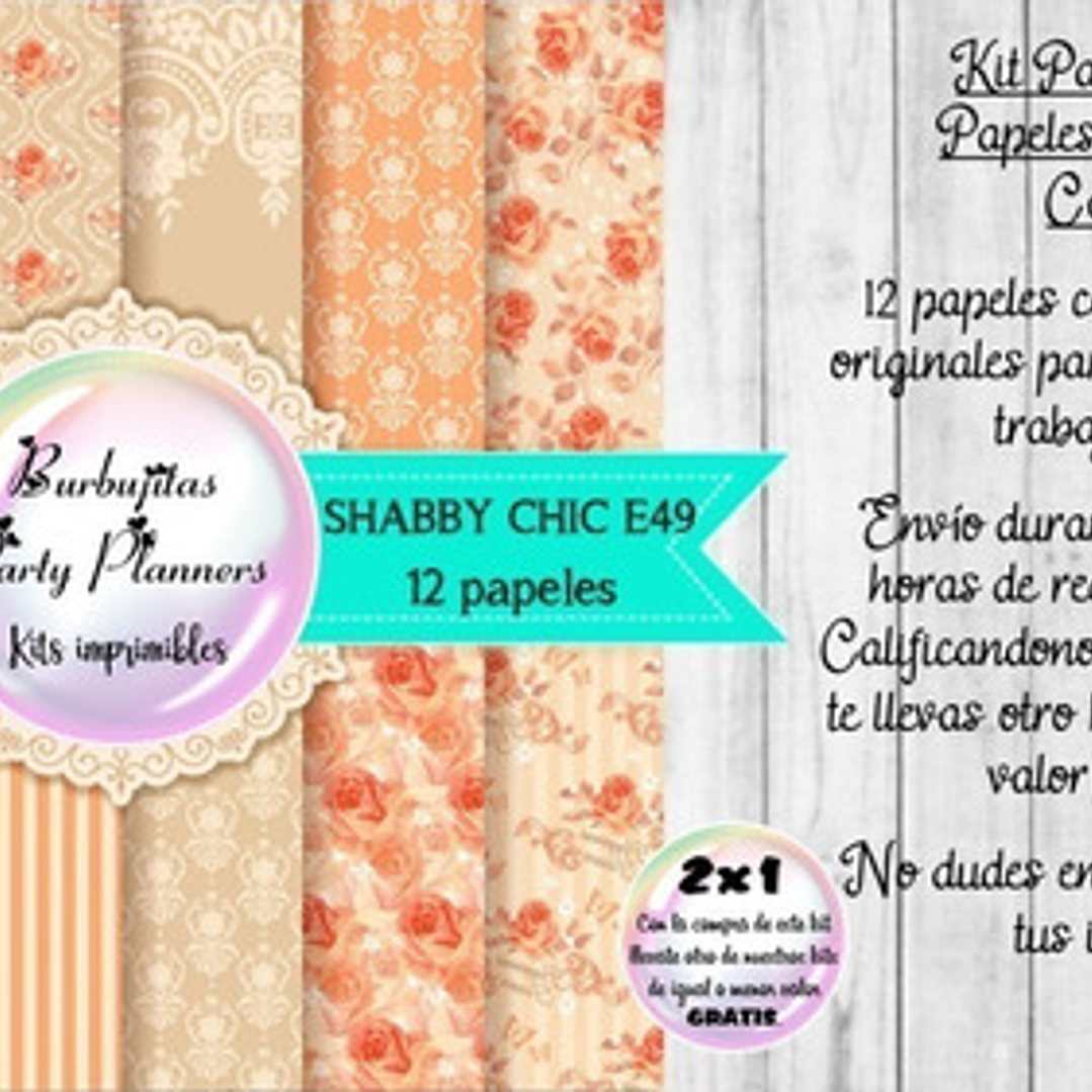 Papeles Digitales Fondos Naranja Pastel E49 1