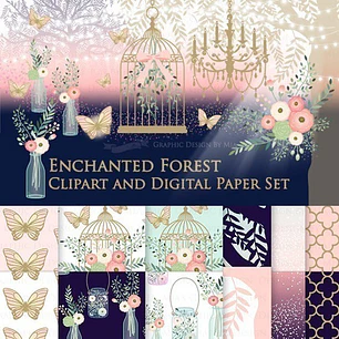 Cliparts Png Y Papeles Digitales Bosque Encantado Farol M9