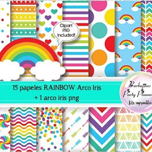 Papeles Rainbow Arco Iris