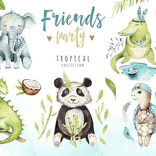 Cliparts Png Animales Del Bosque Acuarela Watercolor Pa25