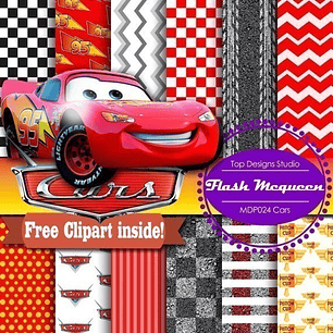 Kit Imprimible Fondos Clipart - Cars