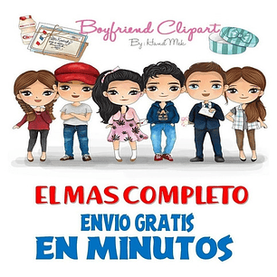 Pack Imagenes Clipart Tiernos Novios Amor + Regalo A1