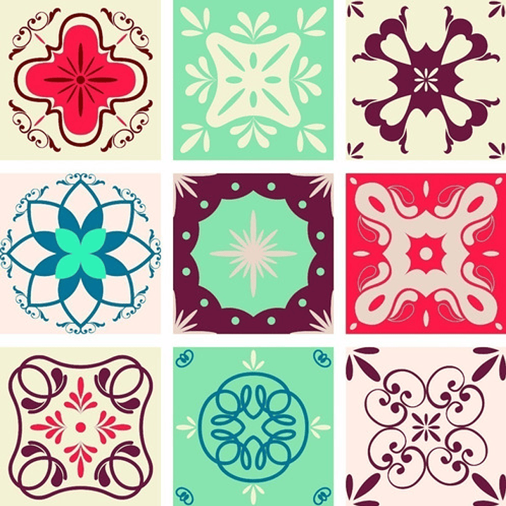 Pack Vectores Azulejos 2