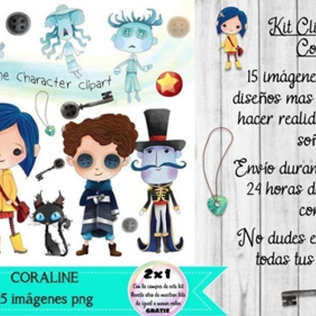 Cliparts Imagenes Png Coraline Kit Imprimible 1