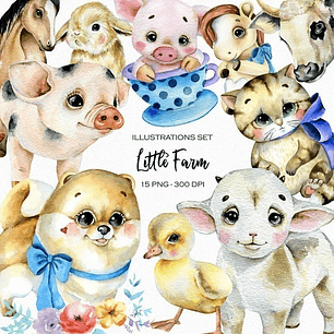 Cliparts Png Animales De La Granja Bb12 Kit Imprimible