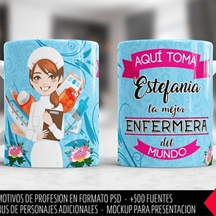 Profesiones Aquí Toma El Mejor Sublimacion Tazas Pack 1