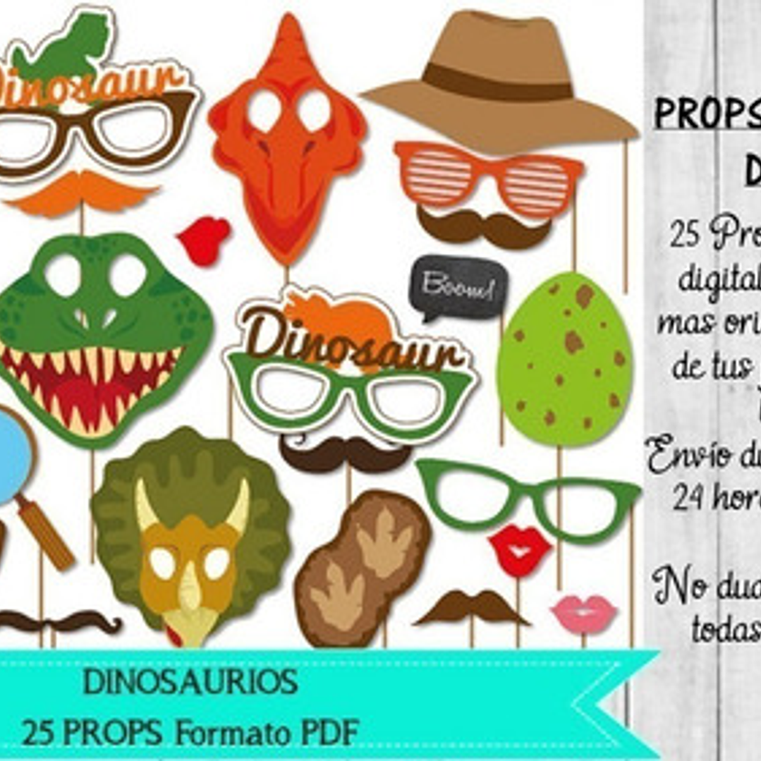 Dinosaurios - 25 Props Photobooth Pdf 1