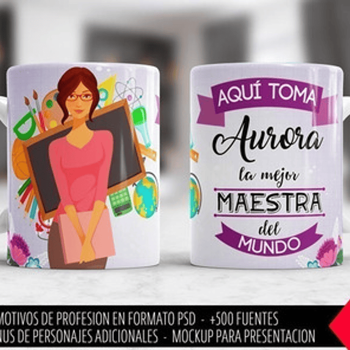 Profesiones Aquí Toma El Mejor Sublimacion Tazas Pack 1 4