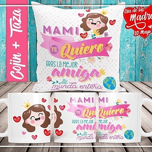 Plantillas Sublimación Almohadón Tazas - Día De La Madre